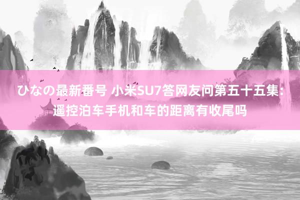 ひなの最新番号 小米SU7答网友问第五十五集:遥控泊车手机和车的距离有收尾吗