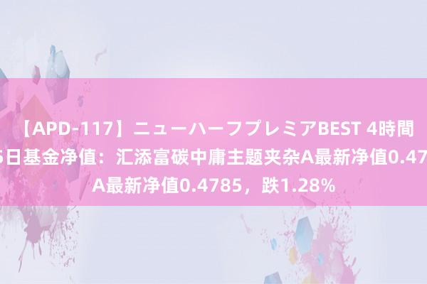 【APD-117】ニューハーフプレミアBEST 4時間SPECIAL 8月5日基金净值：汇添富碳中庸主题夹杂A最新净值0.4785，跌1.28%