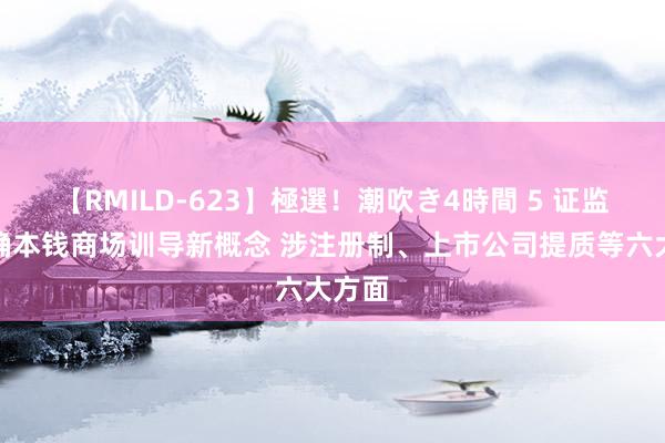 【RMILD-623】極選！潮吹き4時間 5 证监会明确本钱商场训导新概念 涉注册制、上市公司提质等六大方面