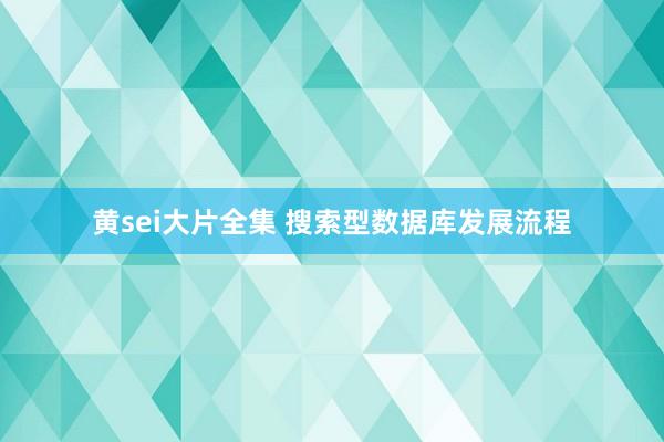 黄sei大片全集 搜索型数据库发展流程