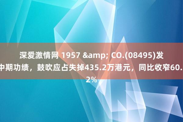 深爱激情网 1957 & CO.(08495)发布中期功绩，鼓吹应占失掉435.2万港元，同比收窄60.2%