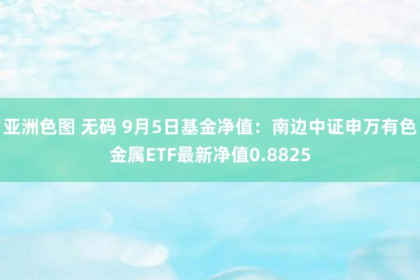 亚洲色图 无码 9月5日基金净值：南边中证申万有色金属ETF最新净值0.8825