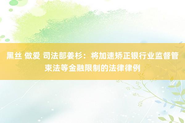 黑丝 做爱 司法部姜杉：将加速矫正银行业监督管束法等金融限制的法律律例